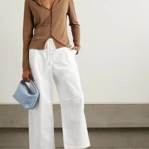Deiji Studios Cream Bartack Cotton Pant